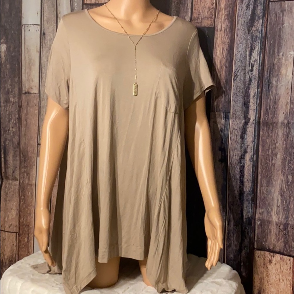 Mocha short sleeve tunic